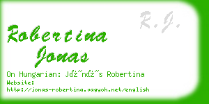 robertina jonas business card